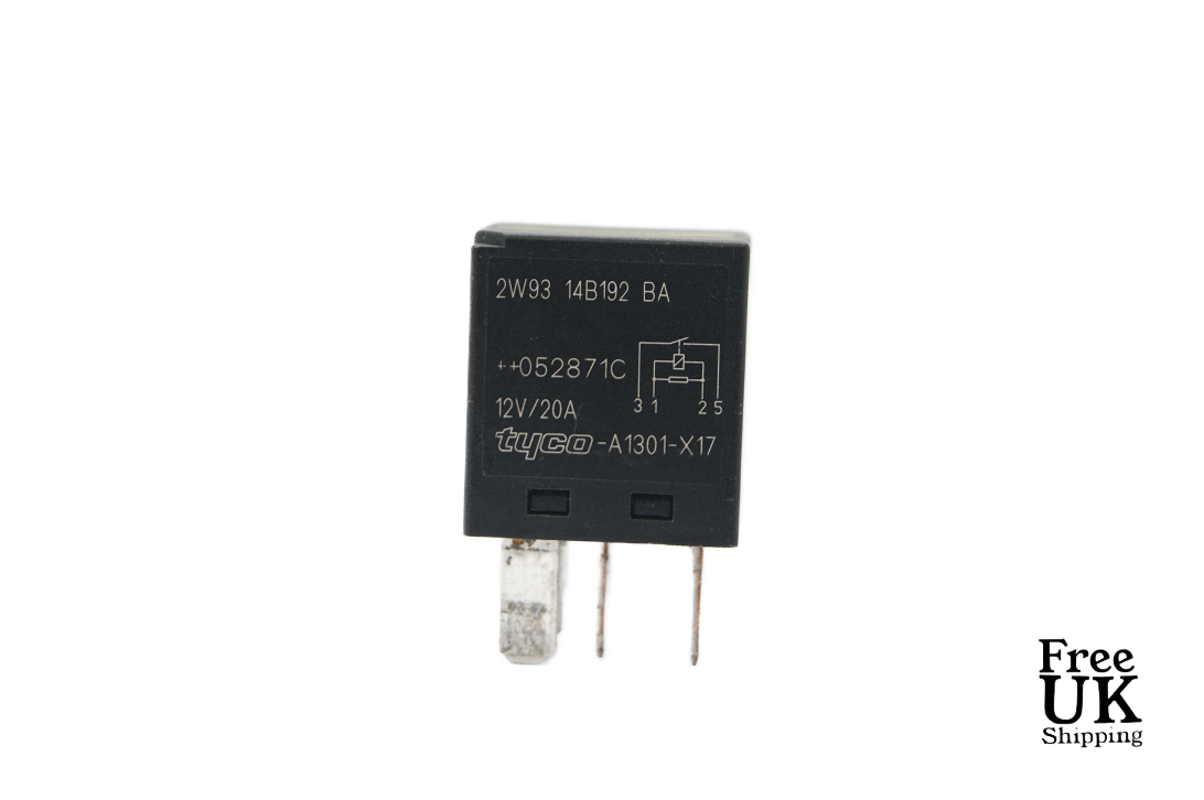 104-Ford Focus Mondeo Galaxy Black relay 4- Pin 2W93-14B192-BA Tyco V23074-A1301-X17 - Glasgow Car Parts Store