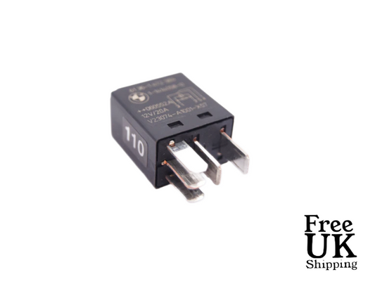 BMW Mini 5-Pin Black Relay Wiper Motor and Fog Light 12V 20A Tyco 61361472984 - Glasgow Car Parts Store