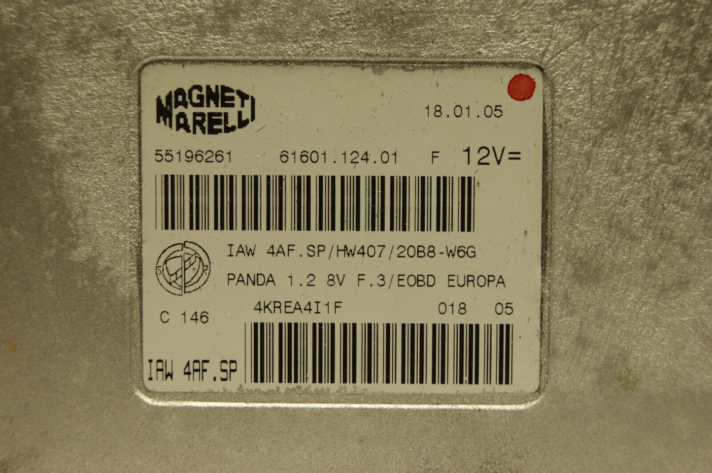 FIAT PANDA IAW4AF.SP /HW407/20B8 W6G ECU.PLUG & PLAY - Glasgow Car Parts Store