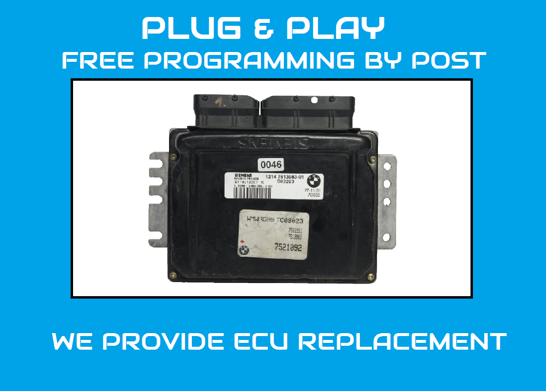 BMW MINI R50 Engine ECU 7513983 / S118012001K PLUG AND PLAY CLONING BY POST