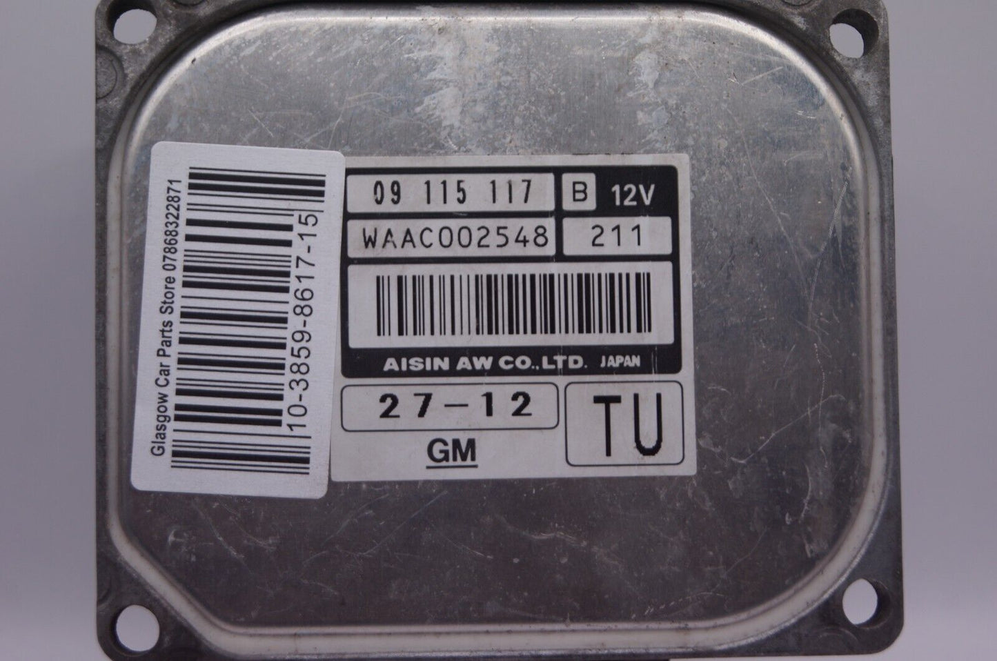 VAUXHALL CORSA  AUTOMATIC GEARBOX ECU CONTROL UNIT 09115117 TU. - Glasgow Car Parts Store