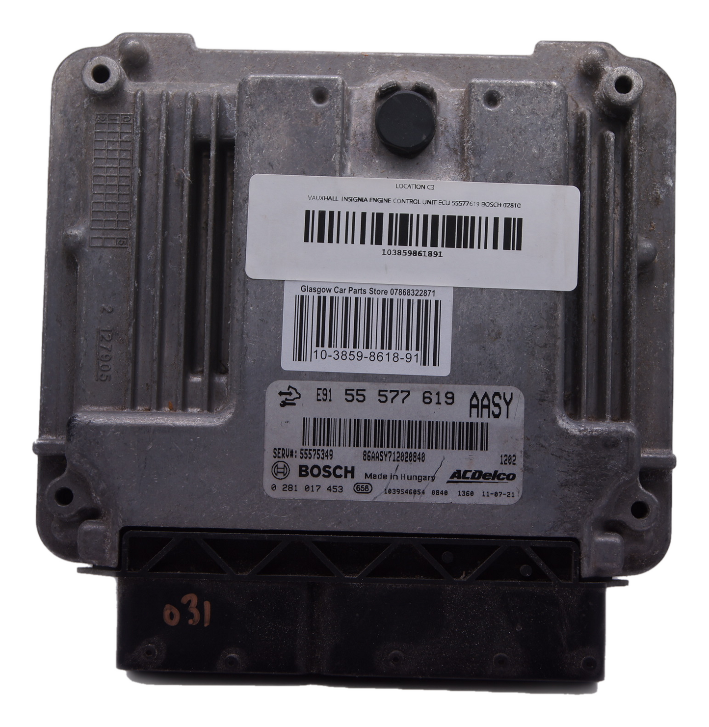 VAUXHALL INSIGNIA ENGINE CONTROL UNIT ECU 55577619 BOSCH 0281017453 AASY - Glasgow Car Parts Store