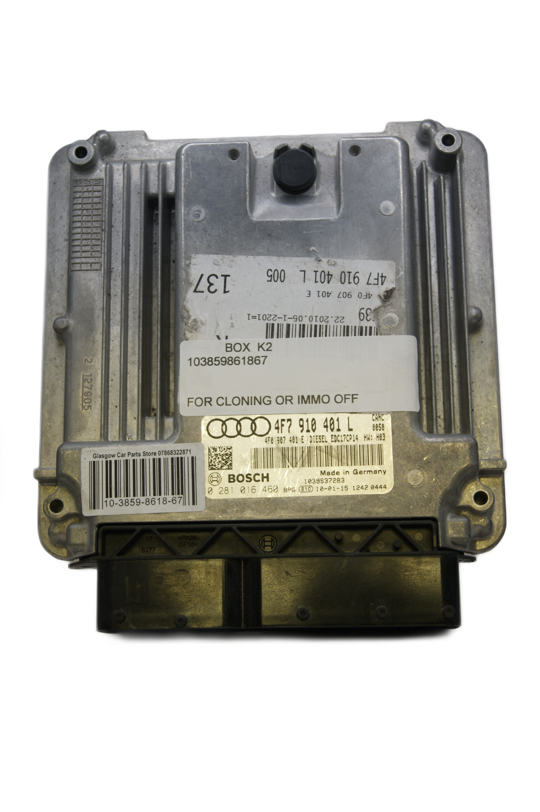 AUDI A6 C6 2.7 TDI DIESEL ECU 4F7910401L PLUG AND PLAY (CLONING) OR IMMO OFF - Glasgow Car Parts Store