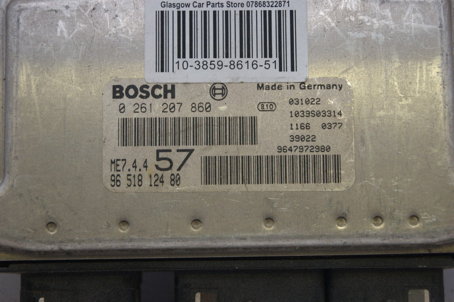 PEUGEOT CITROEN ECU 0261207860 9651812480 PLUG AND PLAY (CLONING) - Glasgow Car Parts Store