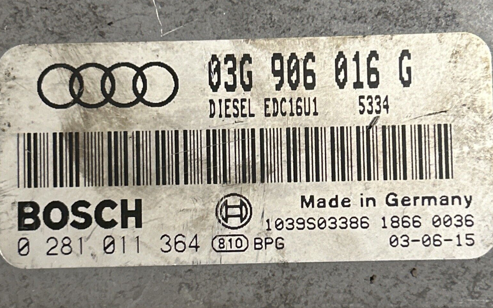 FULL BDM FILE DOWNLOAD FOR ECU AUDI A3 0281011364 03G906016G - Glasgow Car Parts Store
