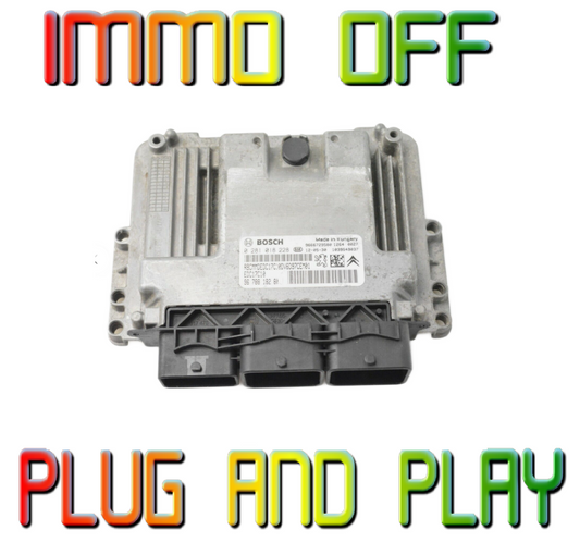 ECU PEUGEOT CITROEN 0281018228  9678818280 IMMO OFF PLUG AND PLAY - Glasgow Car Parts Store