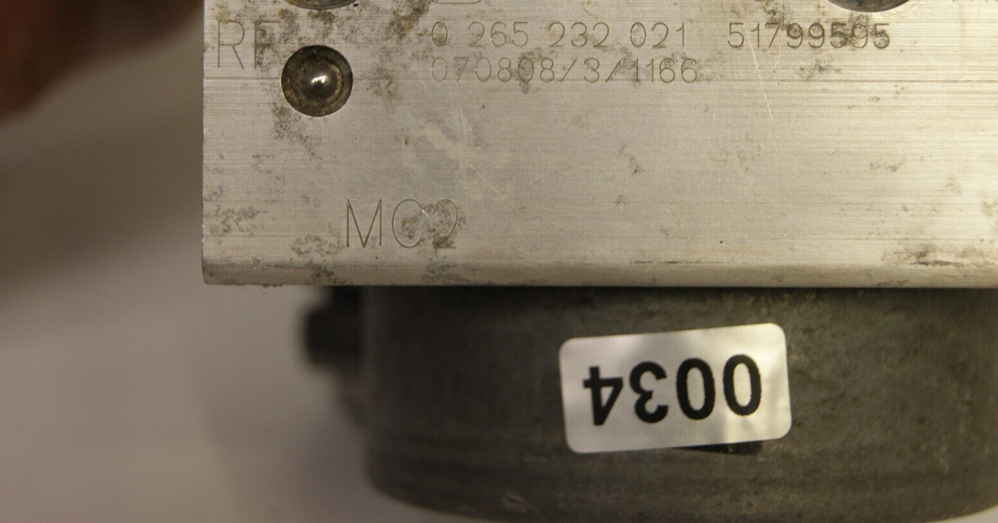 FIAT PANDA ABS PUMP  ABS MODULE 51799595 /0265232021 /0265800673 .GLASGOW. - Glasgow Car Parts Store