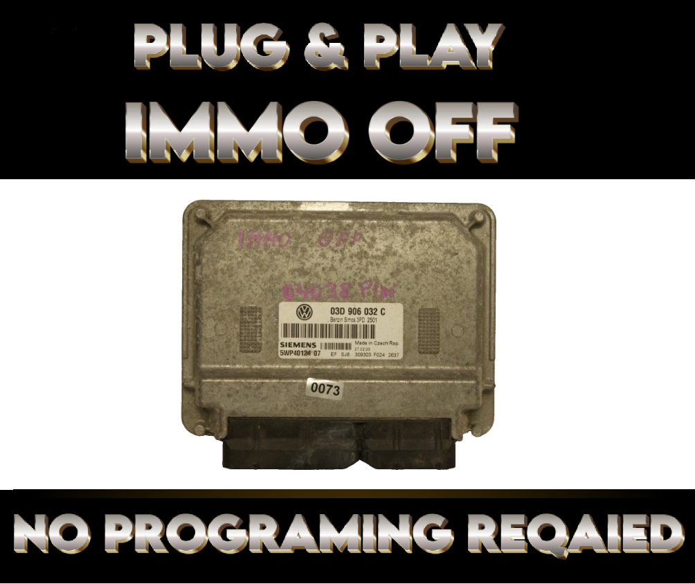 ECU Audi VW Skoda Seat 03D906032C   IMMO OFF PLUG & PLAY. - Glasgow Car Parts Store
