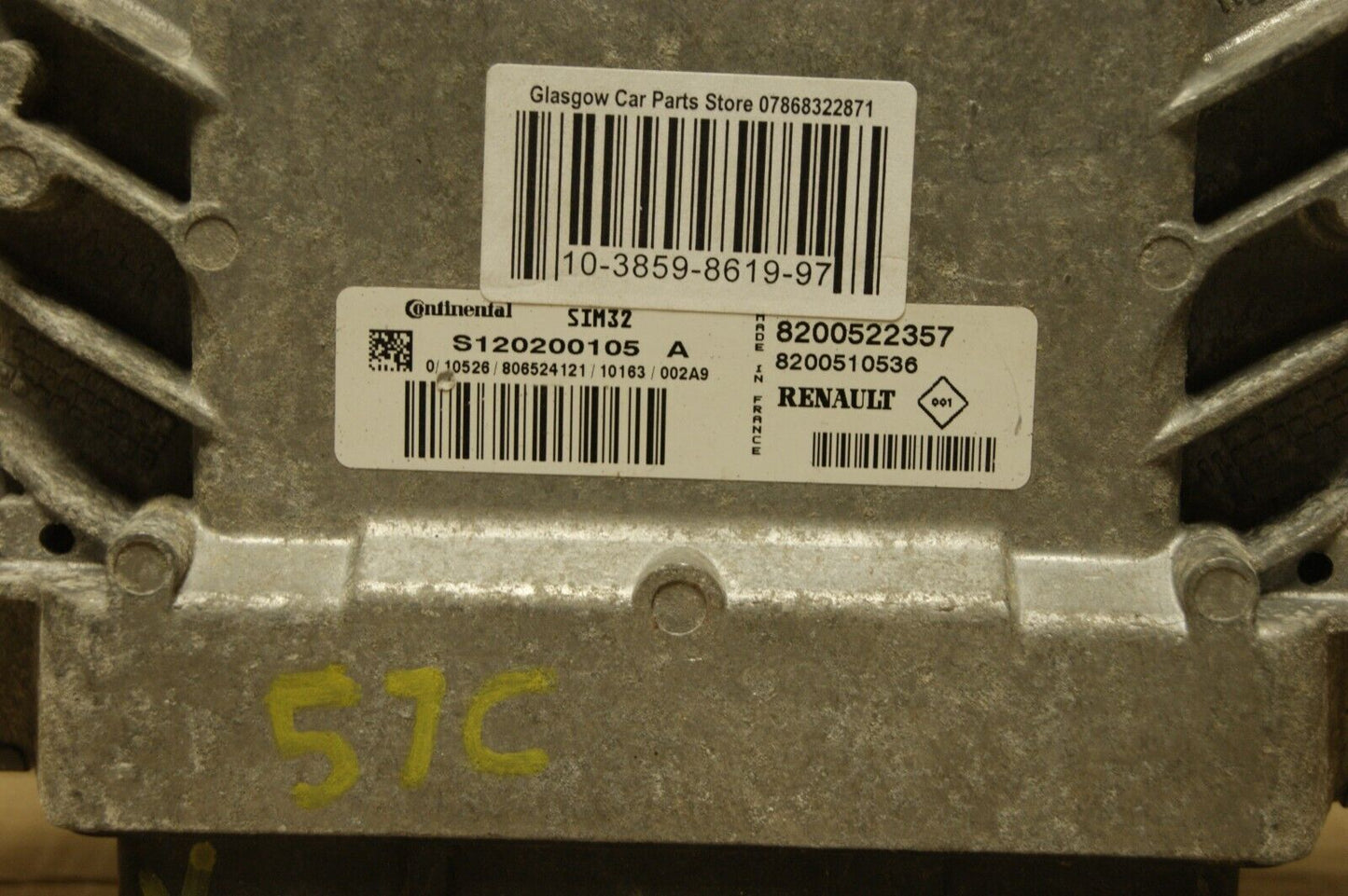 RENAULT CLIO MK3 1.2 ECU 8200522357 S120200105A  CONTINENTAL PLUG & PLAY - Glasgow Car Parts Store
