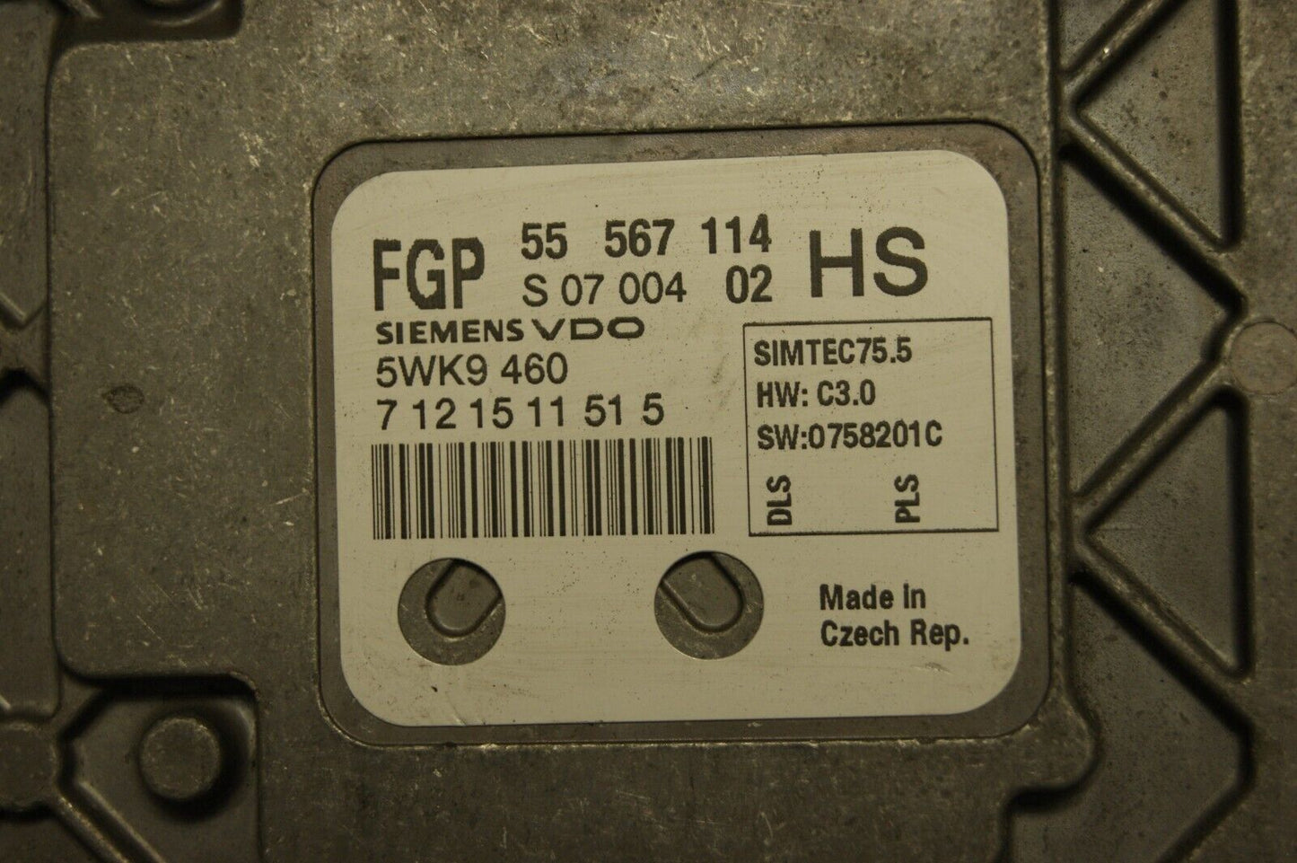 VAUXHALL 55567114 HS 5WK9 ECU PLUG AND PLAY(CLONING)