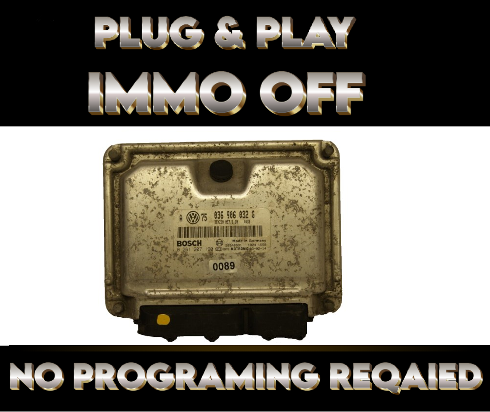 ME7.5.10 VW AUDI ECU 036906032G / 0261207190   IMMO OFF PLUG & PLAY. - Glasgow Car Parts Store