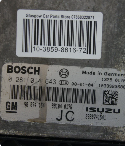 ECU 0281014643 JC VAUXHALL. RESET VIRGIN - Glasgow Car Parts Store