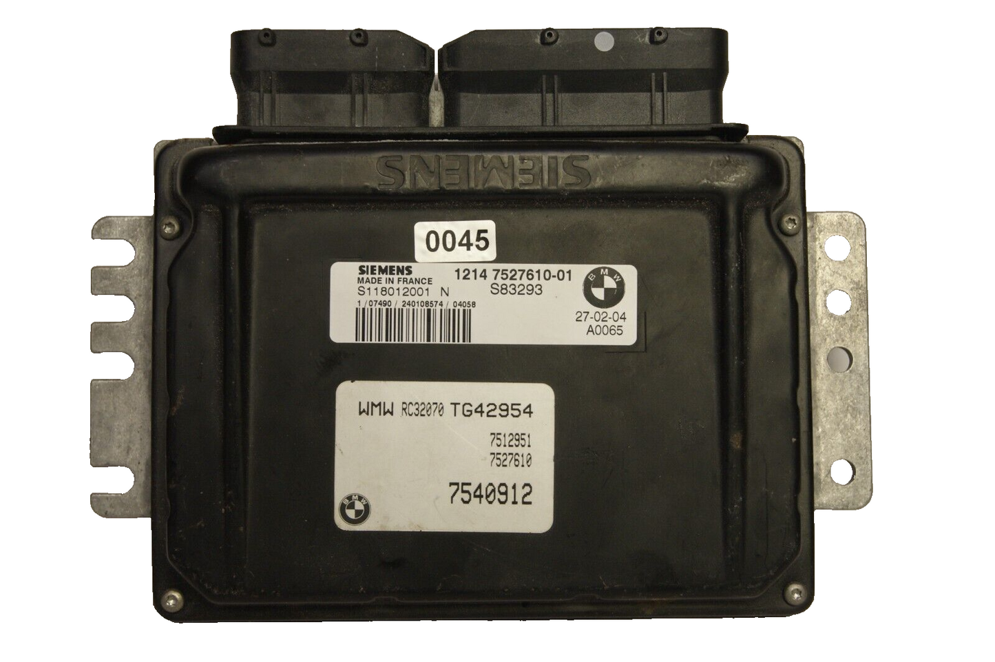BMW MINI R50 Engine ECU 7527610 / S118012001N PLUG AND PLAY PROGAMMING BY POST