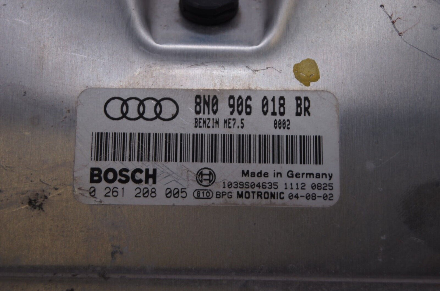 AUDI TT 1.8T ECU PLUG & PLAY IMMO OFF  8N0906018BR 0261208005 - Glasgow Car Parts Store