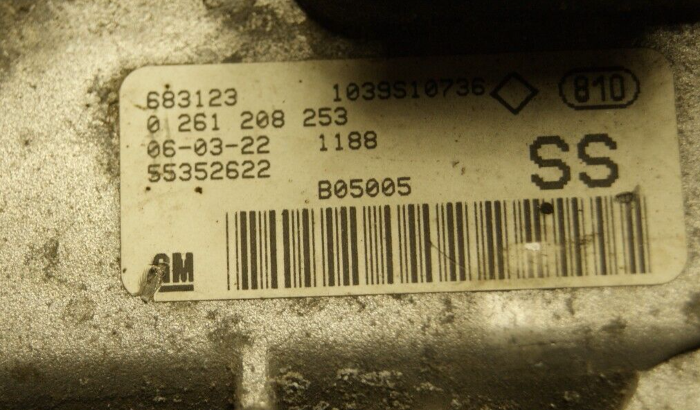 Vauxhall Opel Corsa C 1.2 16v Z12XEP ECU 0261208253 55352622 SS RESET & PIN - Glasgow Car Parts Store