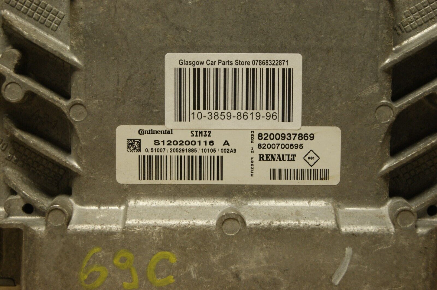 RENAULT CLIO MK3 1.2 ECU S120200116A 8200937869   CONTINENTAL PLUG & PLAY - Glasgow Car Parts Store