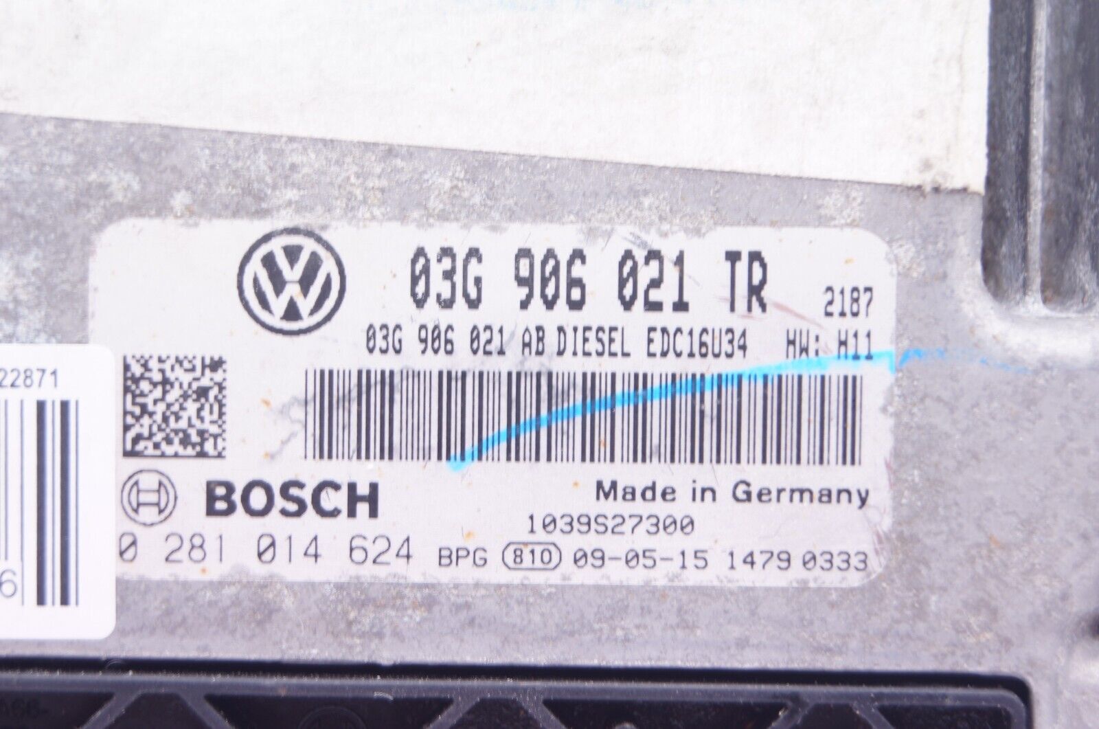 VW GOLF 1.9 TDI ECU PLUG & PLAY IMMO OFF 03G906021TR 0281014624 - Glasgow Car Parts Store