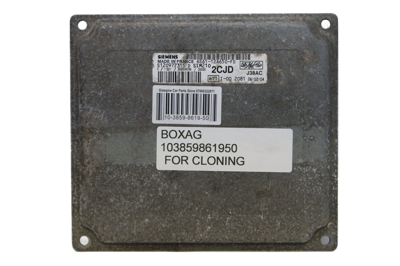 ECU Ford Fiesta  6S61-12A650-FD S120977315D PLUG AND PLAY (CLONING) - Glasgow Car Parts Store