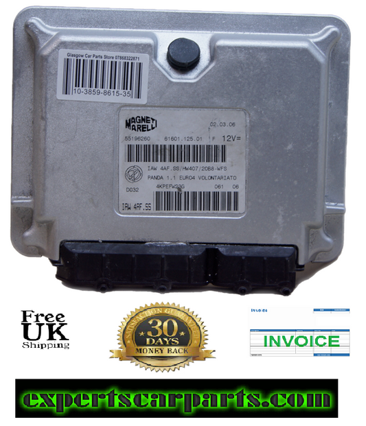 ECU PLUG & PLAY 55196260 Fiat Panda 1.1 ECU IAW 4AF.SS  IAW4AFSS/HW407/20BB-WFS - Glasgow Car Parts Store