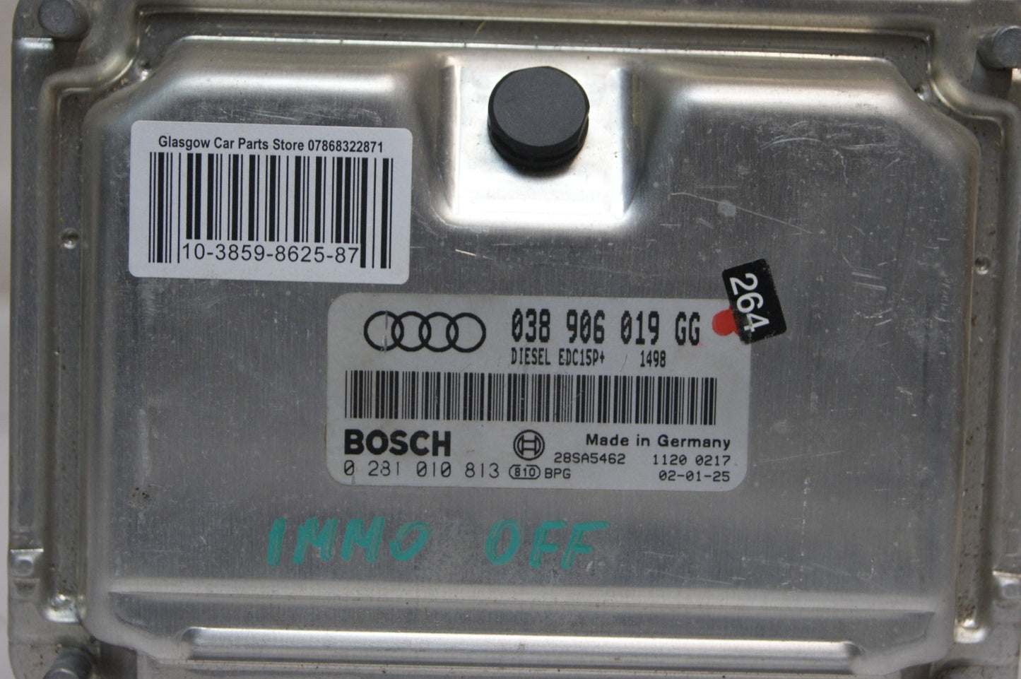 AUDI VW ENGINE ECU 038906019GG 0281010813 IMMO OFF PLUG & PLAY