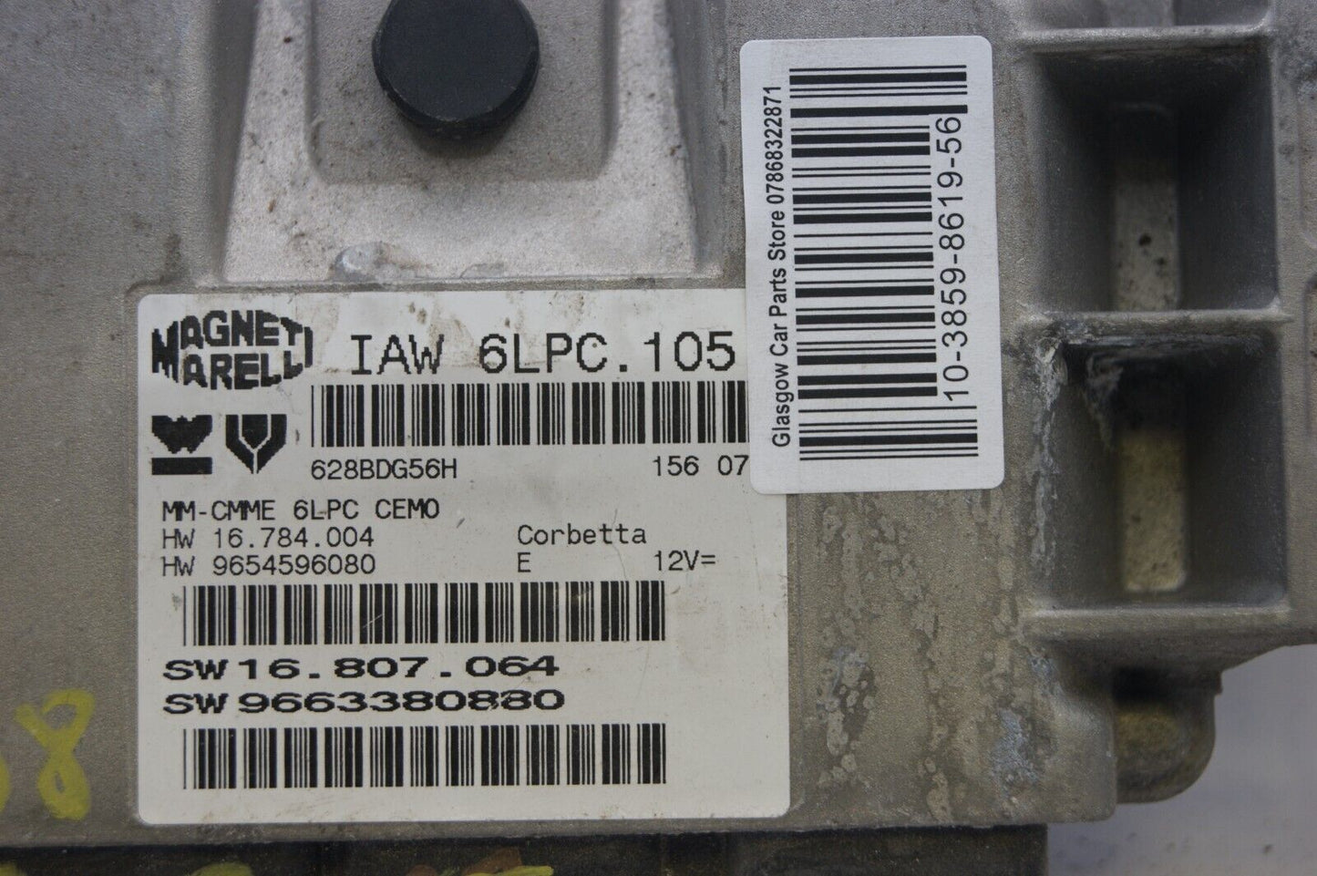 PEUGEOT 207 CITROEN ENGINE ECU CONTROL UNIT ECU 9663380880 9654596080 - Glasgow Car Parts Store