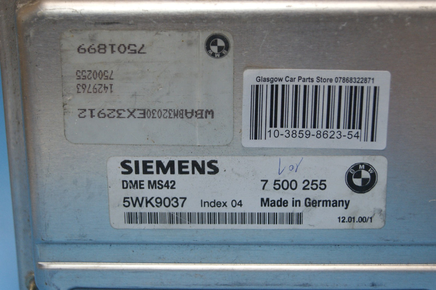 BMW SIEMENS MS42 Engine ECU DME 7500255 5WK9037.