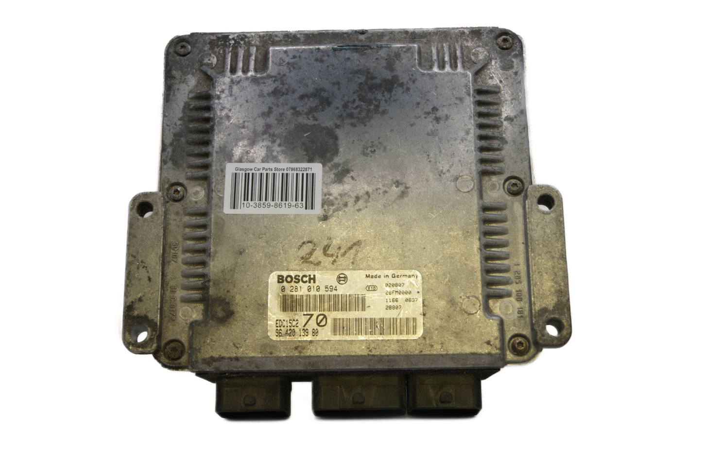 PEUGEOT CITROEN ECU 0281010594 9642013980 PLUG AND PLAY (CLONING) - Glasgow Car Parts Store