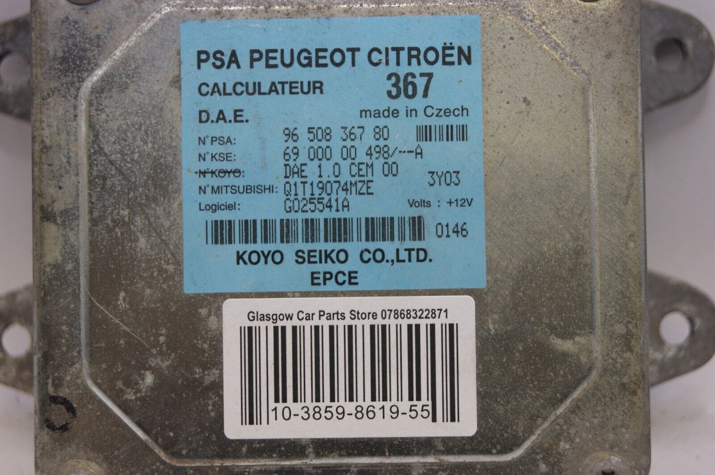 Citroen Peugeot Power Steering Control Module Unit  9650836780 - Glasgow Car Parts Store