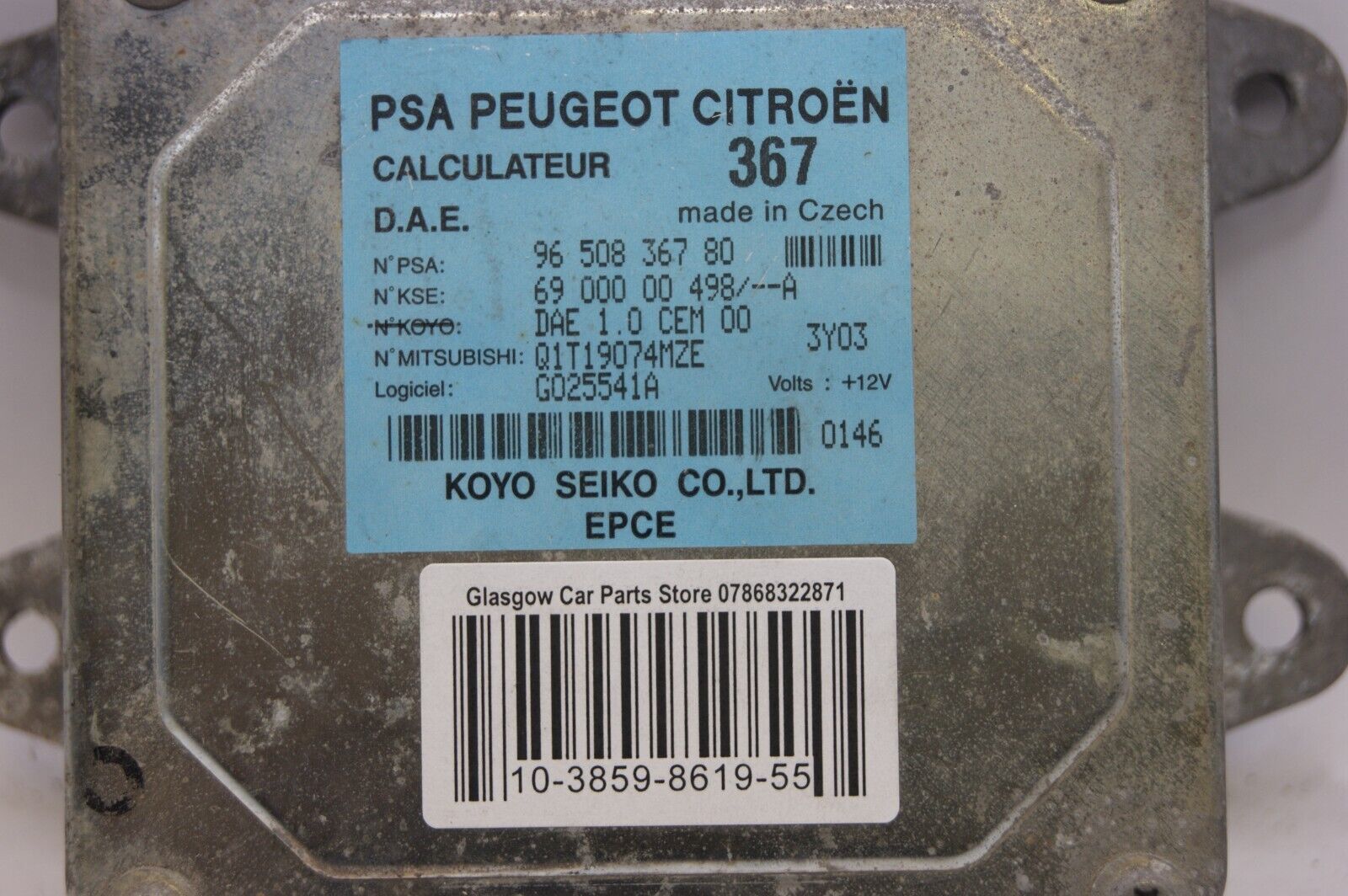 Citroen Peugeot Power Steering Control Module Unit  9650836780 - Glasgow Car Parts Store