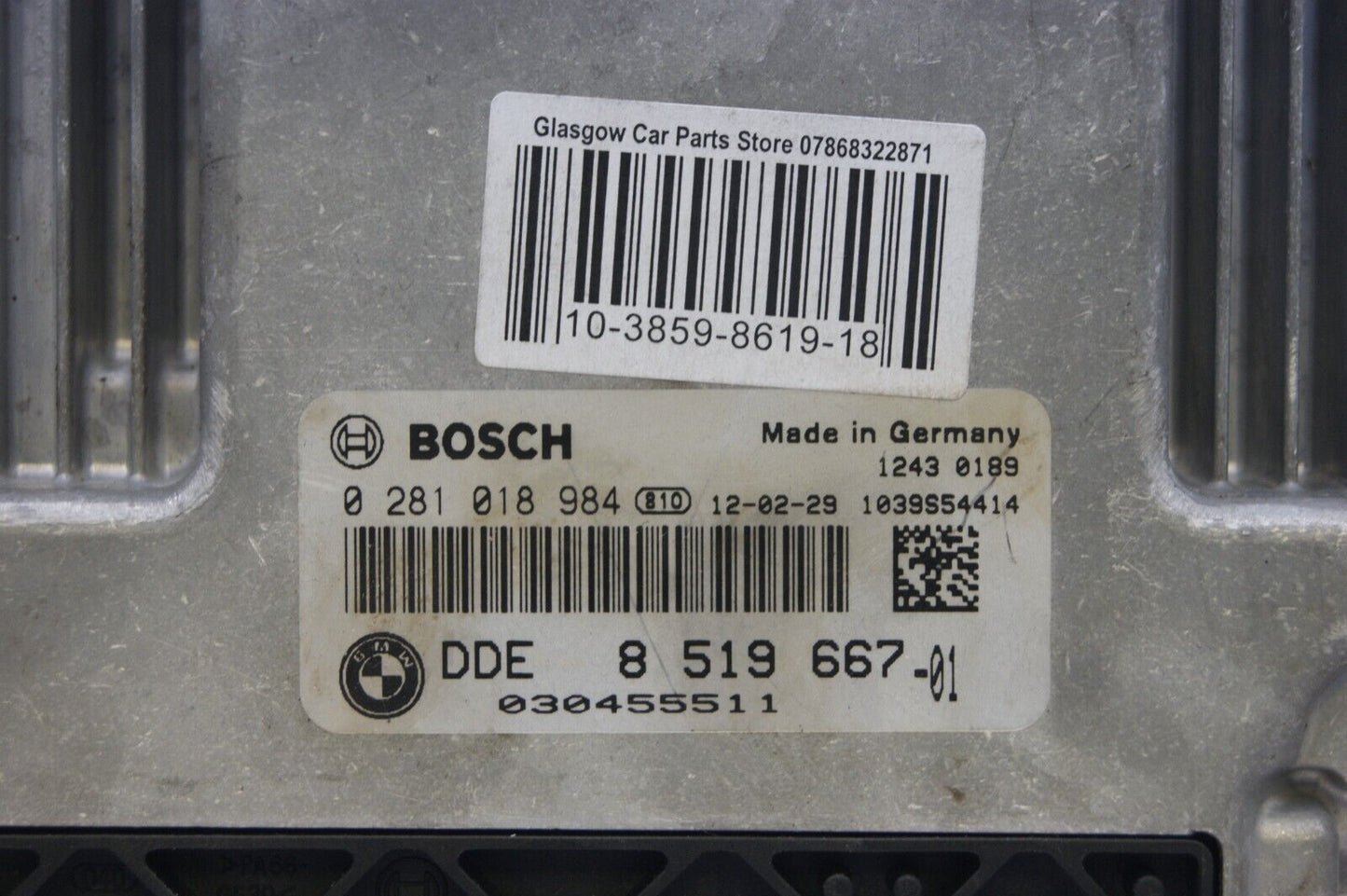 ECU BMW 0281018984 DD8519667-01 PLUG AND PLAY ( CLONING) - Glasgow Car Parts Store