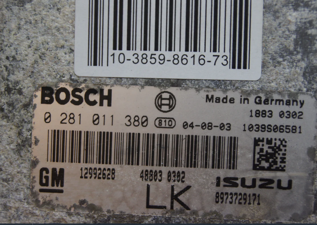 VAUXHALL 1.7 DIESEL ENGINE ECU 0281011380 12992628.RESET VIRGIN - Glasgow Car Parts Store