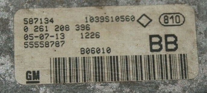 Vauxhall Opel ECU Z14XEP 0261208396 55558787 BB TECH2 RESETED & PIN CODE - Glasgow Car Parts Store
