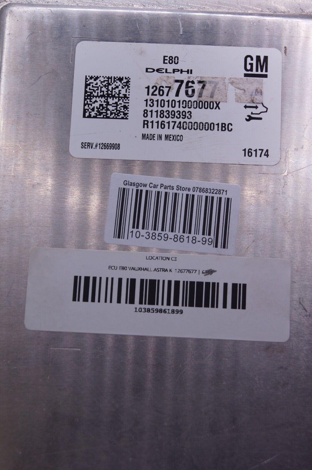 ECU E80 VAUXHALL ,Chevy Cruze   12677677 - Glasgow Car Parts Store