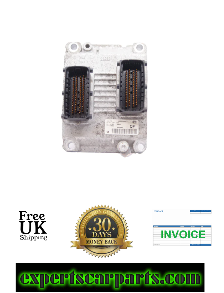 VAUXHALL ASTRA 1.4 PETROL ENGINE ECU 0261207722 24420562 QF.RESET + PIN - Glasgow Car Parts Store