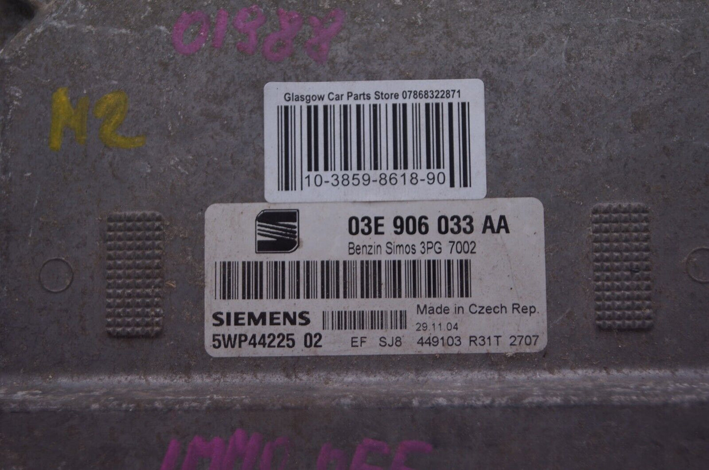 Products Seat VW 1.2 ECU 03E906033AA 5WP44225 02 Plug & Play Immo off - Glasgow Car Parts Store