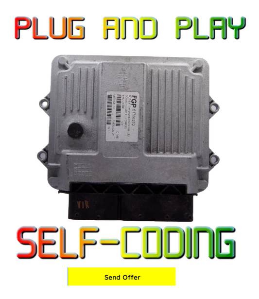 ECU FIAT DOBLO 51758210 MJD6JF.D3/HW01B SELFCODING .VIRGIN, - Glasgow Car Parts Store