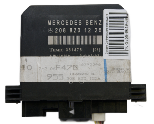 MERCEDES C CLASS W202 DRIVERS SIDE FRONT DOOR CONTROL MODULE 2108203426 - Glasgow Car Parts Store