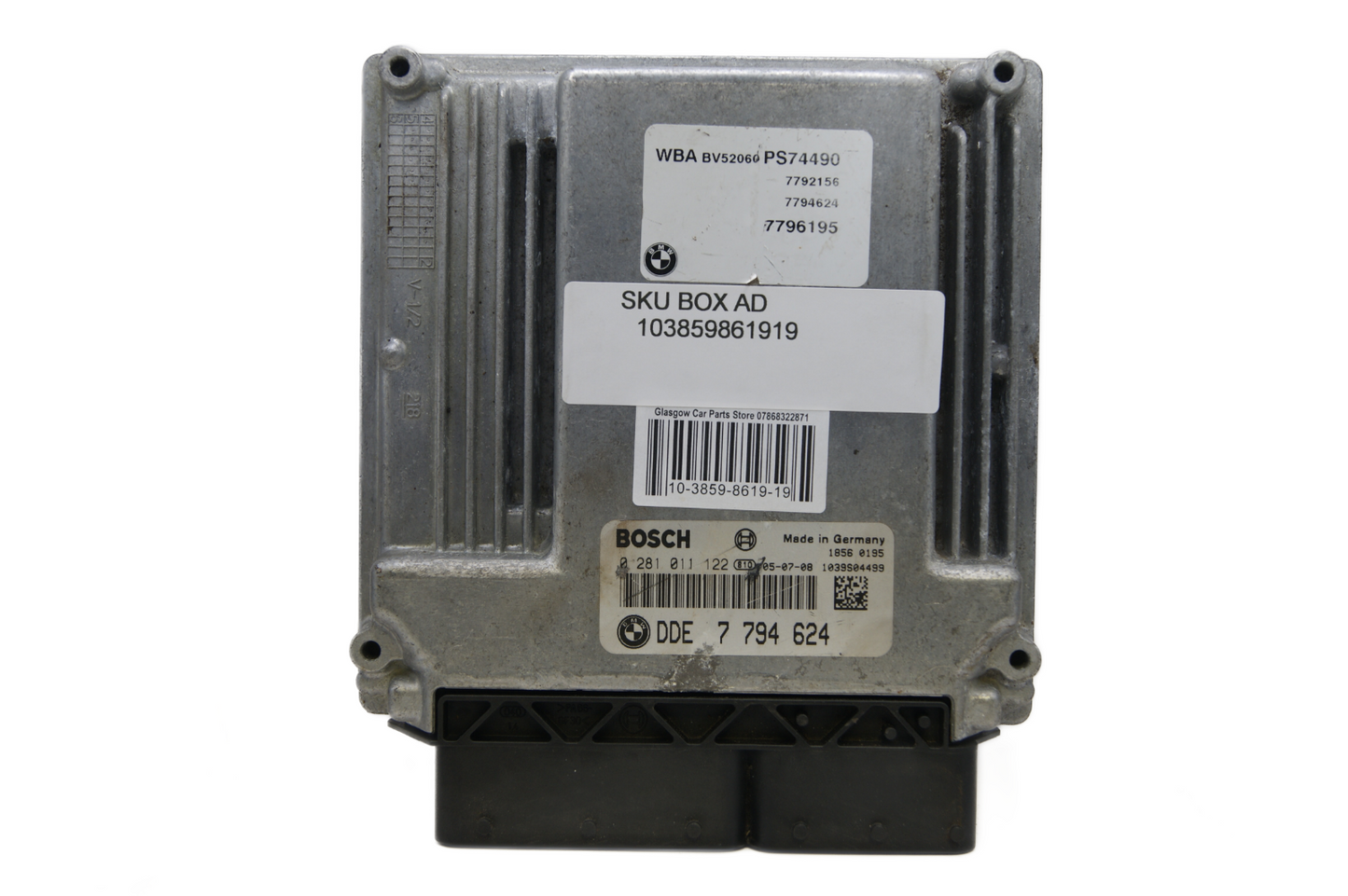 ECU BMW 0281011122 DDE7794624 PLUG AND PLAY (CLONING) - Glasgow Car Parts Store