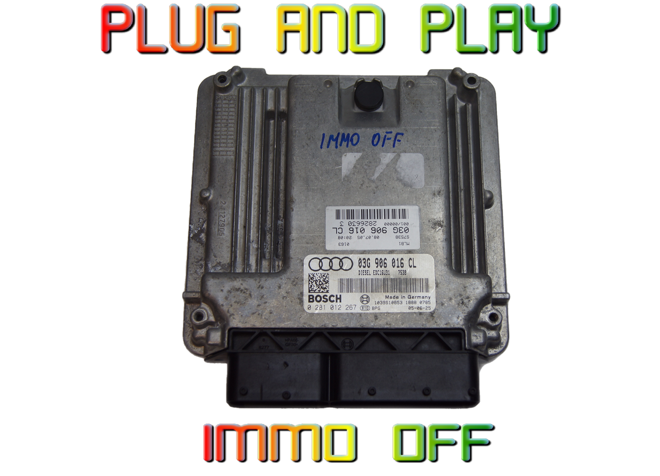 AUDI ECU 0281012267 03G906016CL IMMO OFF PLUG & PLAY - Glasgow Car Parts Store