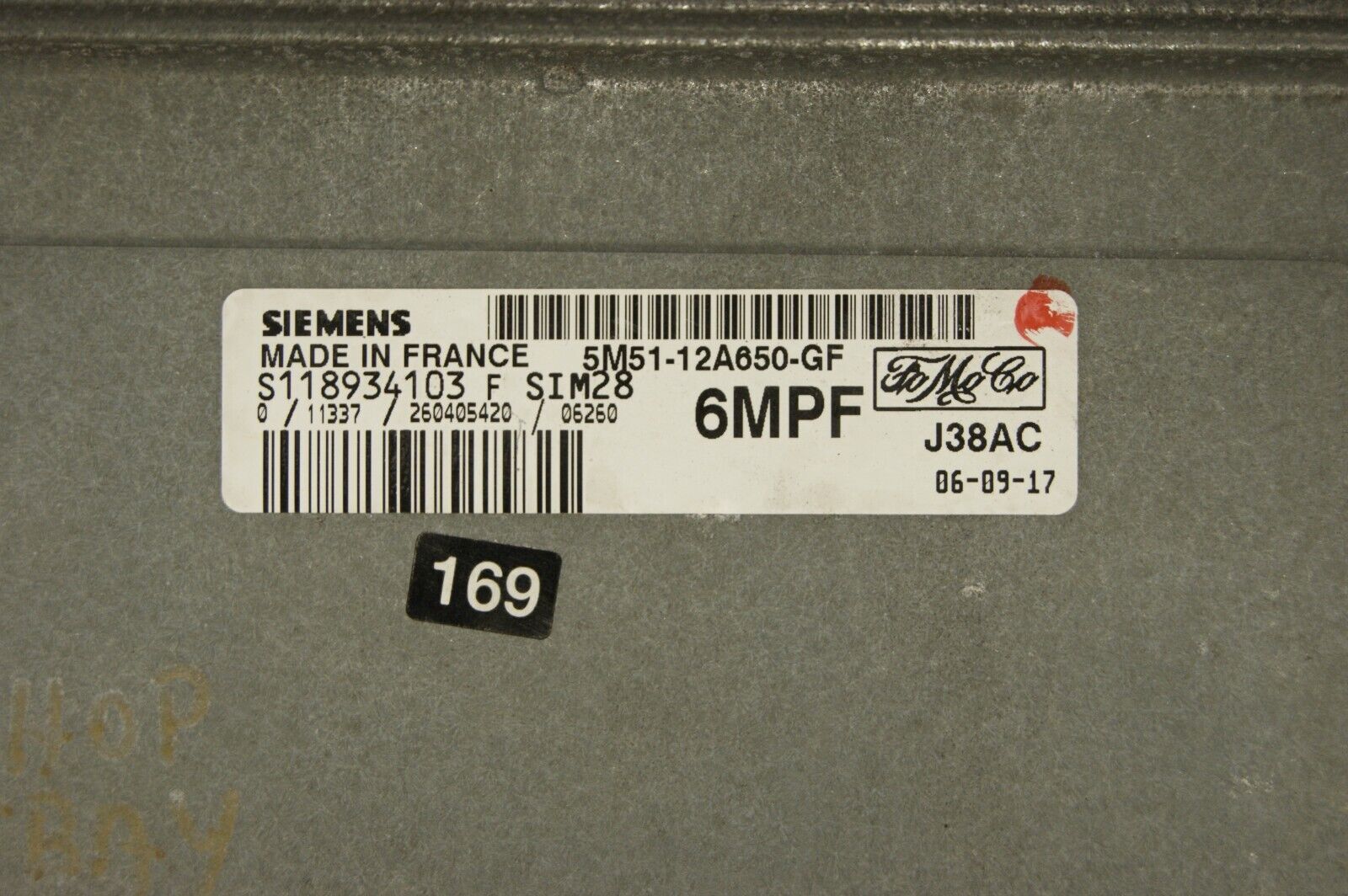 Ford Fiesta Focus ECU 5M51-12A650-GF  6MPF  S118934103F PLUG & PLAY.CLONING - Glasgow Car Parts Store