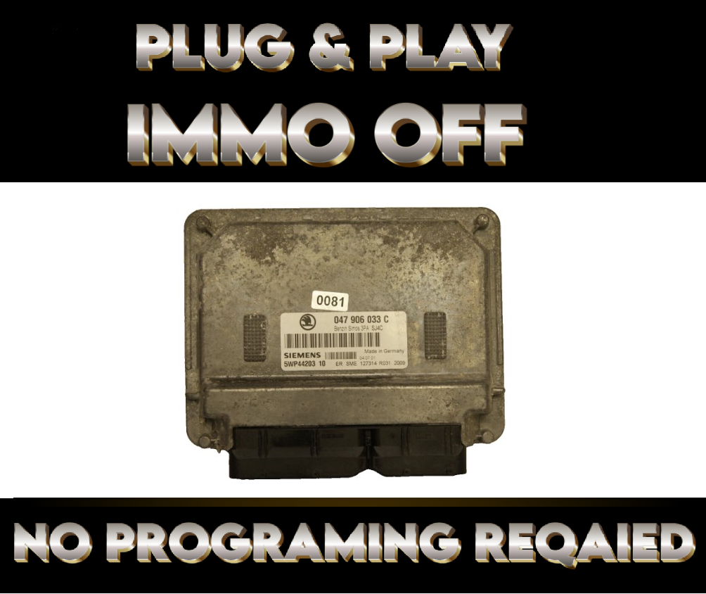 047906033C SIMOS 3PA ECU Audi VW Skoda Seat IMMO OFF PLUG & PLAY.