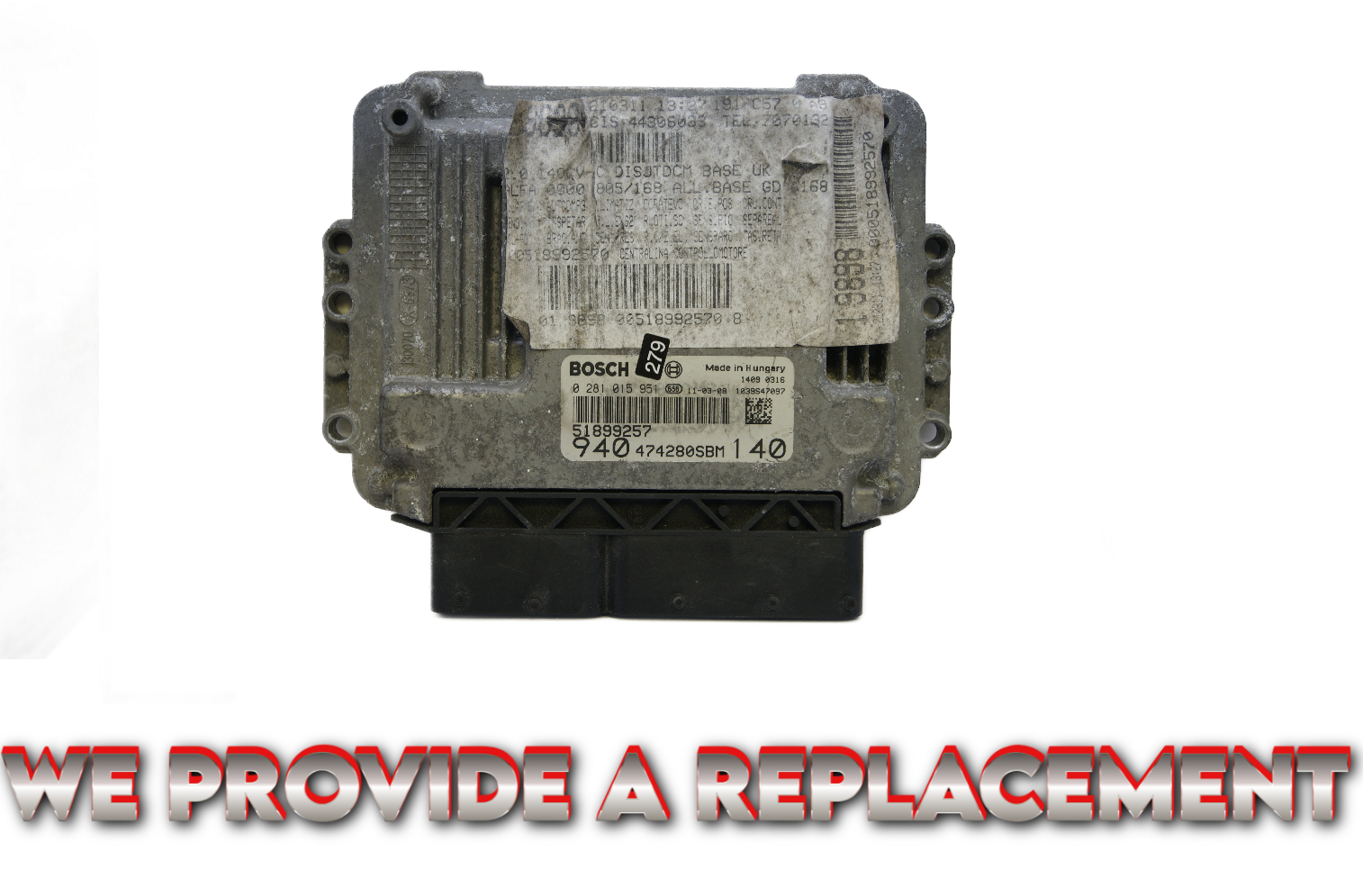 Alfa Romeo  51899257 0281015951 ECU  PLUG AND PLAY(CLONING). - Glasgow Car Parts Store