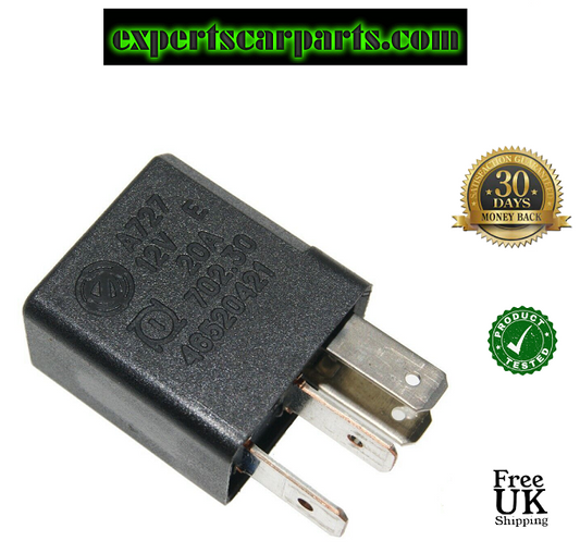 136-Fiat Punto Ducato Stilo Bravo Alfa Romeo Etc 4-Pin Black 12V 20A Relay 46520 - Glasgow Car Parts Store