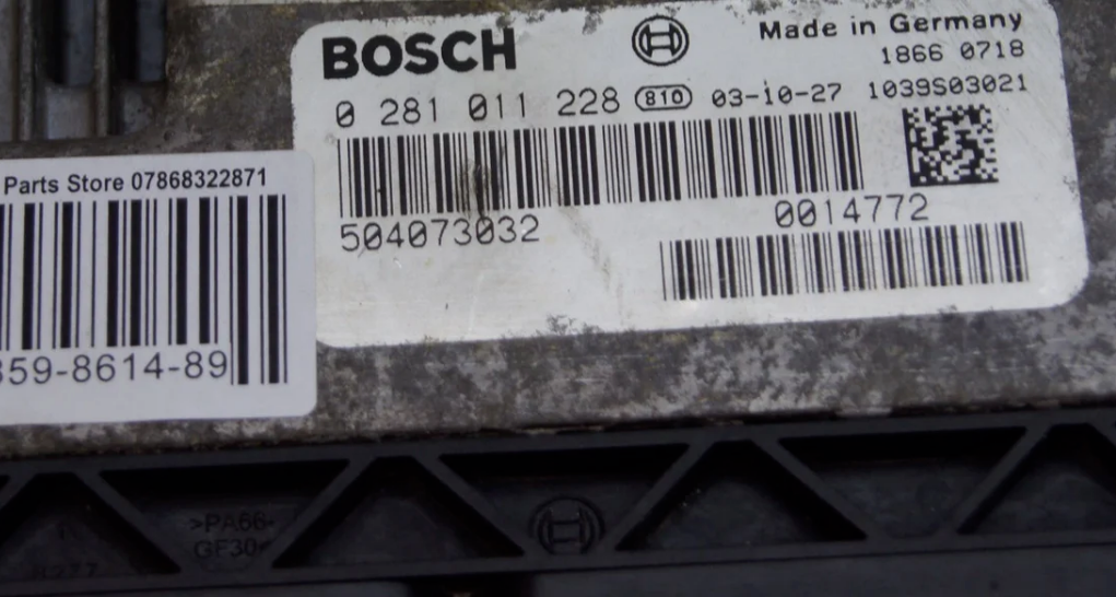 Iveco Daily 2.3 Engine Control Unit 0281011228 504073032 Virgin ecu - Glasgow Car Parts Store