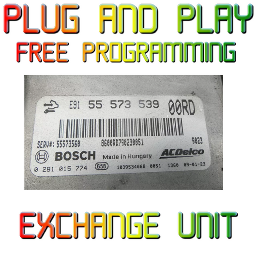 ECU VAUXHALL 0281015774 55573539 PLUG & PLAY FREE PROGRAMMING - Glasgow Car Parts Store