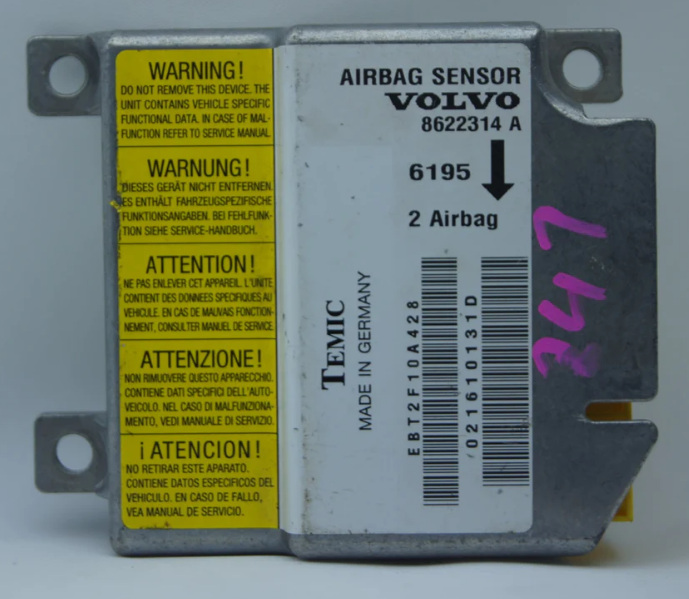VOLVO C70 V70 S70 8622314A 993410214D SRS CRASH SENSOR TEMIC. - Glasgow Car Parts Store