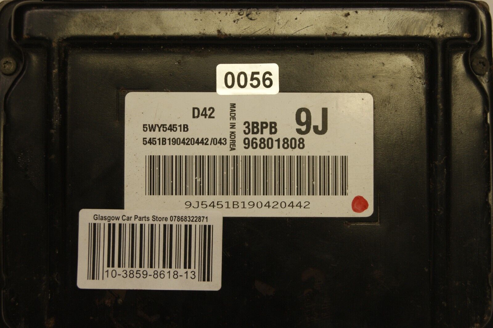 Daewoo Chevrolet Matiz engine ECU 96801808  PLUG AND PLAY (CLONING). - Glasgow Car Parts Store