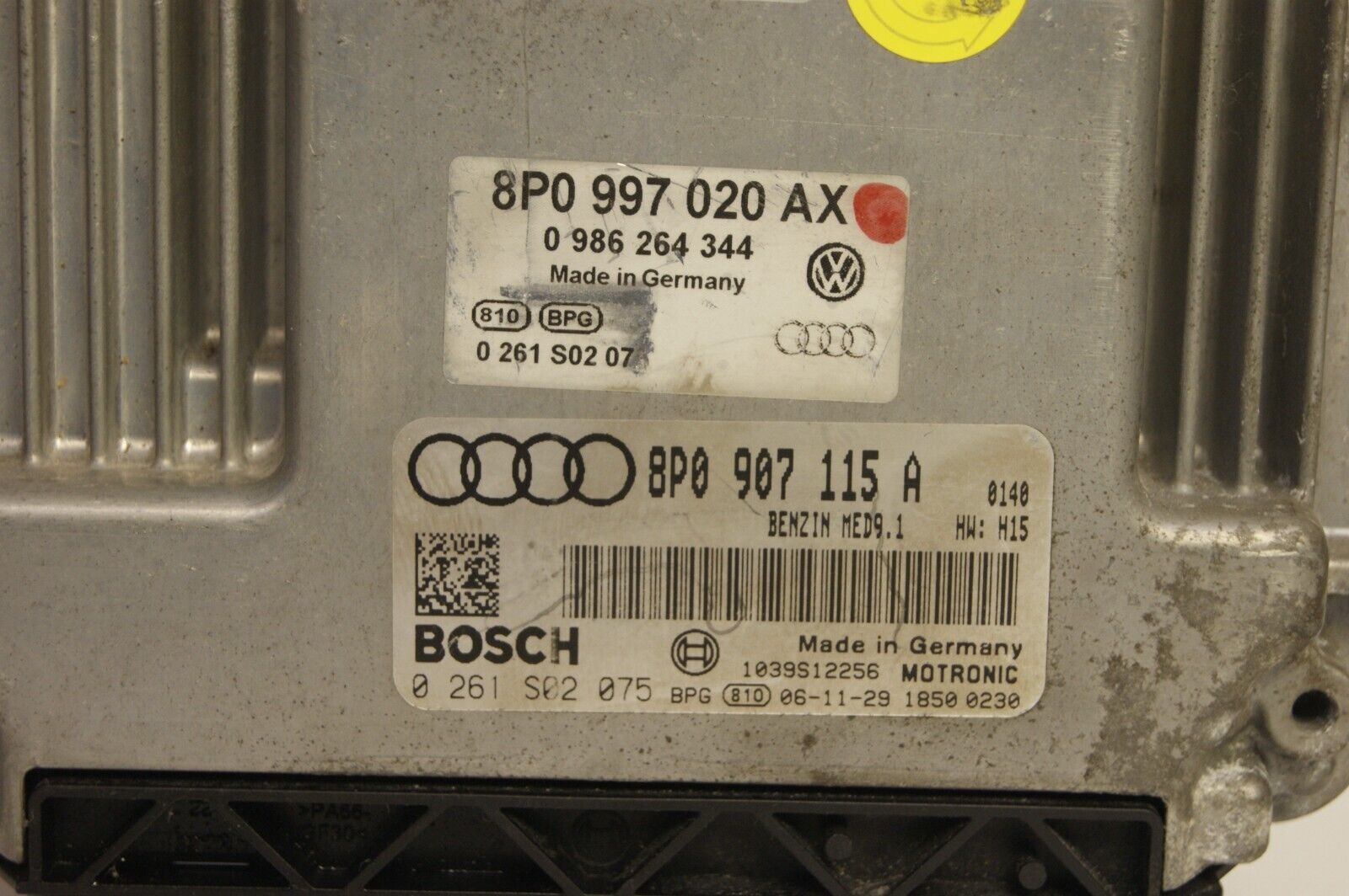 AUDI A3 8P 2.0 TFSI  ENGINE ECU 8P0907115A 0261S0207 PLUG AND PLAY (CLONING). - Glasgow Car Parts Store