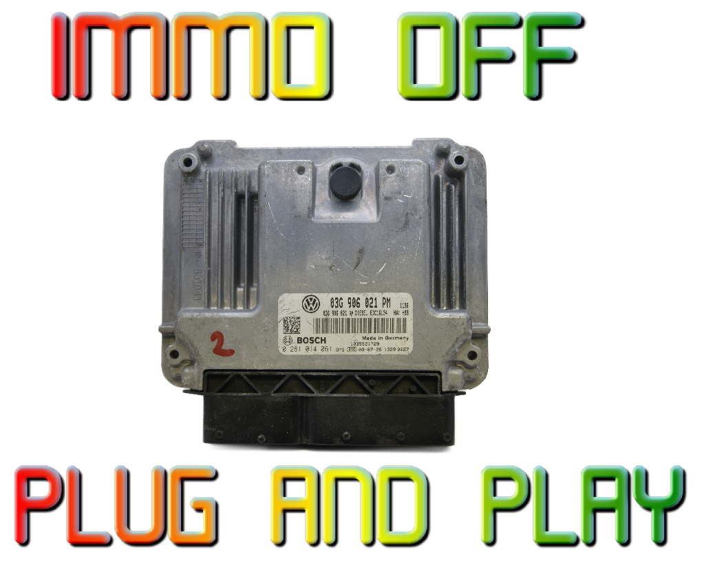 ECU VW 03G906021PM 0281014061 IMMO OFF. PLUG AND PLAY. - Glasgow Car Parts Store