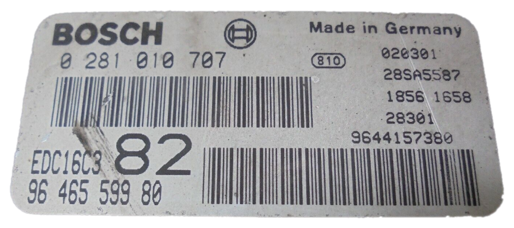 PEUGEOT 206 1.4 HDI ENGINE ECU 0281010707 9646559980 PLUG AND PLAY - Glasgow Car Parts Store